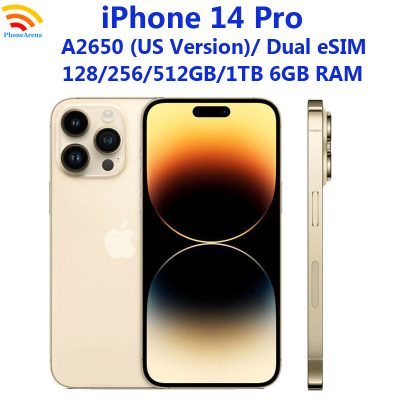 98% New Original iPhone 14 Pro 6.1″ 5G Dual eSIM 128/256/512GB 1TB ROM 6GB RAM Genuine Super Retina OLED Face ID NFC A15 14Pro