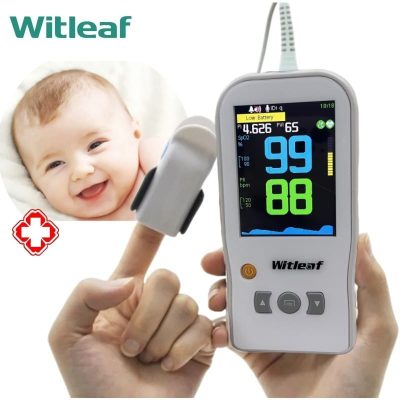 Witleaf Handheld Pulse Oximeter Medical Neonatal Mother Kids Adult Pediatric Oxysept SPO2 PI PR Heart Rate Monitor 8 languages